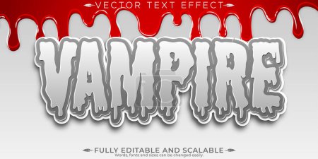 Vampire text effect, editable undead and immortal customizable f