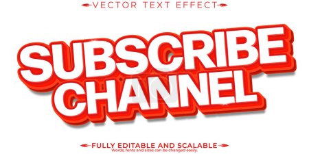 Subscribe text effect, editable subscription and channel customi
