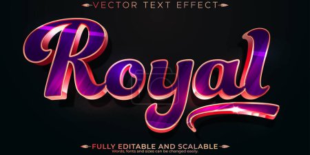 Royal gold text effect, editable royal and gold customizable fon
