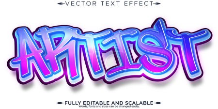 Graffiti text effect, editable spray and paint text style