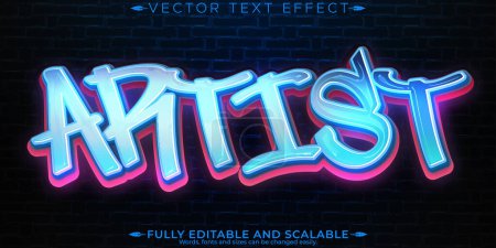 Graffiti text effect, editable spray and paint text style