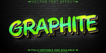 Graffiti text effect, editable spray and urban font style