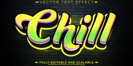 Chill trendy text effect, editable stylish text style