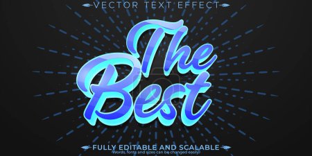 Mejor efecto de texto, estilo de texto editable elegante y de moda
