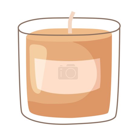Illustration for Scented candle. Vector flat illustrations. - Royalty Free Image