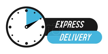 Express delivery icon. Vector clipart isolated on white background.