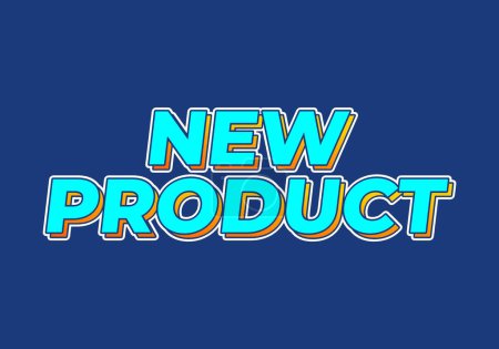 Illustration for New product. Text effect design in bright blue color - Royalty Free Image