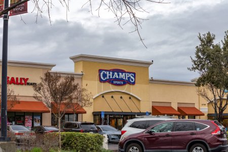 Photo for Brentwood, CA USA January 05 2023: Champs retail store in a parking lot with cars - Royalty Free Image