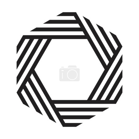 Illustration for The abstract hexagonal pattern on white background. - Royalty Free Image