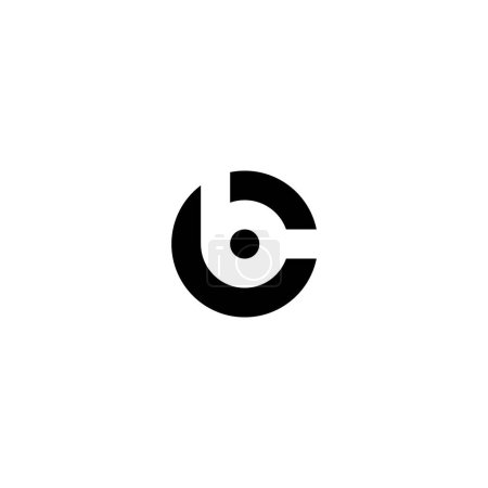 Circular Bold letters CB negative space monogram logo design vector
