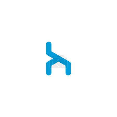 Illustration for Friendly letter H House logo design vector - Royalty Free Image