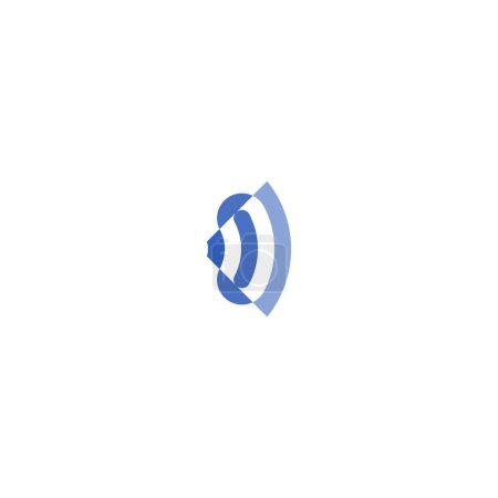 Illustration for Letter O WiFi Wave Logo - Royalty Free Image