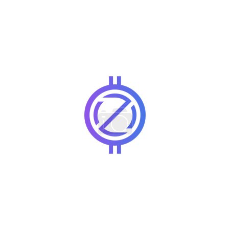 Ilustración de Letra Z Diseño del logotipo de Token - Imagen libre de derechos