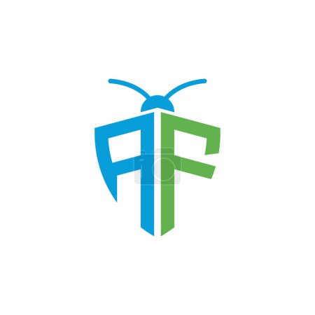 Téléchargez les illustrations : Lettres AF Logo de lutte antiparasitaire - en licence libre de droit
