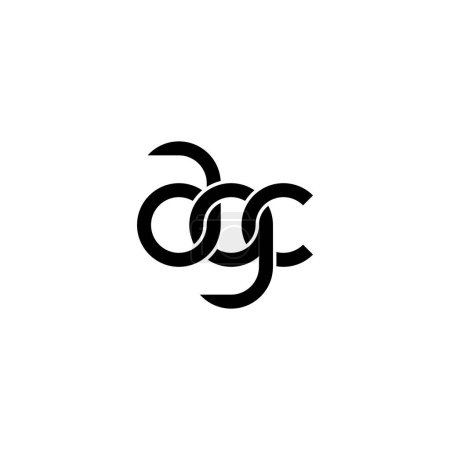 Ilustración de Letras AGC Monogram logo design - Imagen libre de derechos