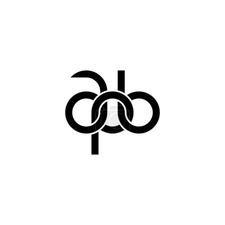 Ilustración de Letras APB Monograma logo design - Imagen libre de derechos