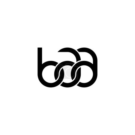 Ilustración de Letras BAA Monogram logo design - Imagen libre de derechos