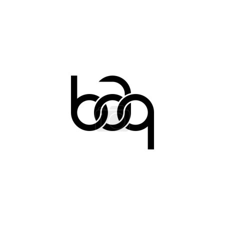 Ilustración de Cartas BAQ Monograma logo design - Imagen libre de derechos