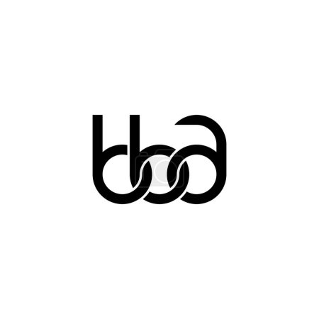 Ilustración de Cartas BBA Monogram logo design - Imagen libre de derechos