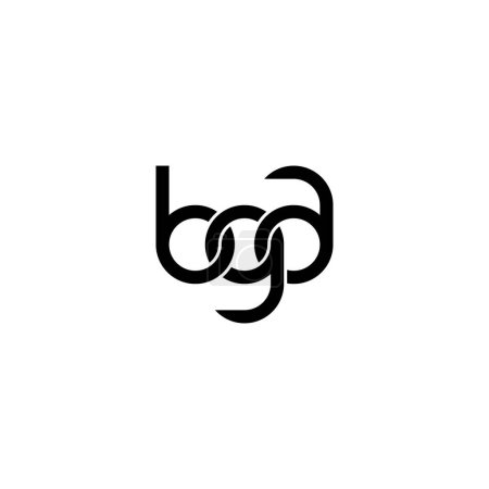 Illustration for Letters BGA Monogram logo design - Royalty Free Image