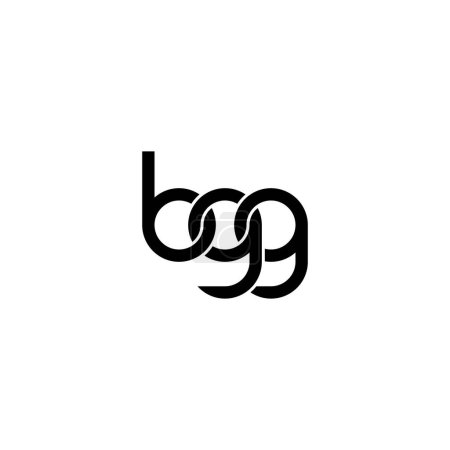 Ilustración de Cartas BGG Monogram logo design - Imagen libre de derechos