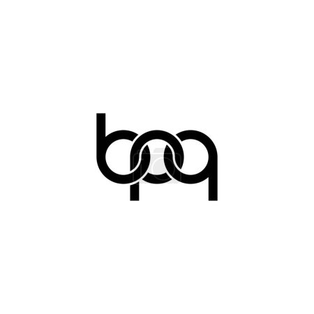 Ilustración de Letras BPQ Monogram logo design - Imagen libre de derechos