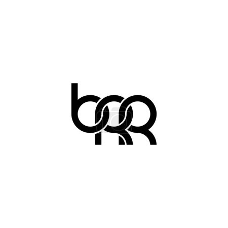 Ilustración de Letras BRR Diseño del logo del monograma - Imagen libre de derechos