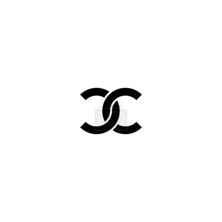 Illustration for Letters CC Monogram logo design - Royalty Free Image