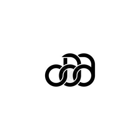 Ilustración de Letras DAA Monogram logo design - Imagen libre de derechos