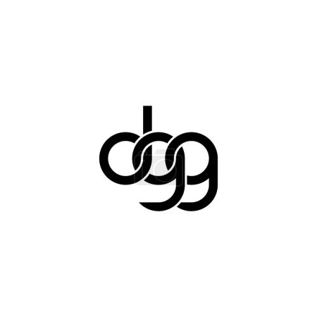 Téléchargez les illustrations : Lettres DGG Monogram logo design - en licence libre de droit