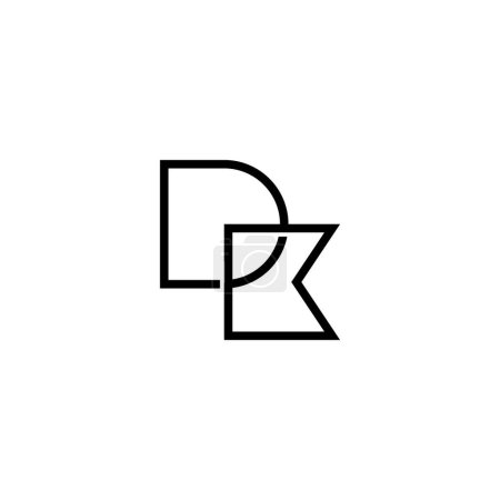 Ilustración de Cartas DK Monogram logo design vector - Imagen libre de derechos