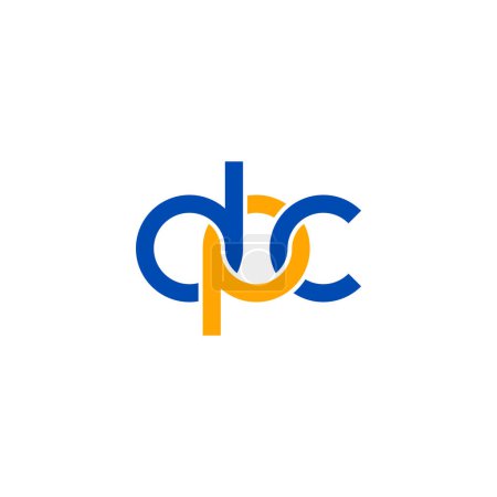 Téléchargez les illustrations : Lettres DPC Monogram logo design - en licence libre de droit