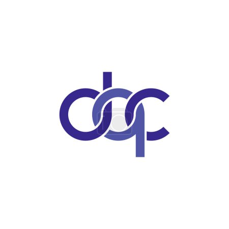Ilustración de Letras DQC Monogram logo design - Imagen libre de derechos