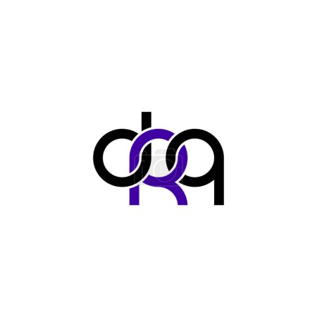 Ilustración de Letras DRQ Monogram logo design - Imagen libre de derechos