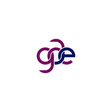 Ilustración de Letras GAE Monogram logo design - Imagen libre de derechos