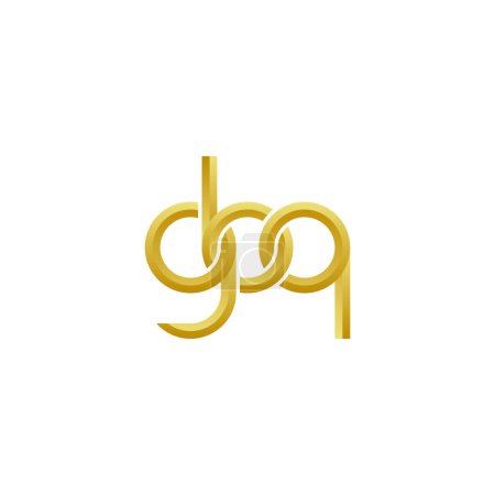 Ilustración de Letras Diseño de logotipo GBQ Monogram - Imagen libre de derechos