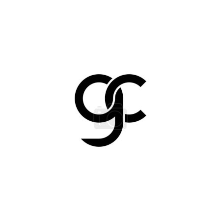 Ilustración de Letras GC Monogram logo design - Imagen libre de derechos