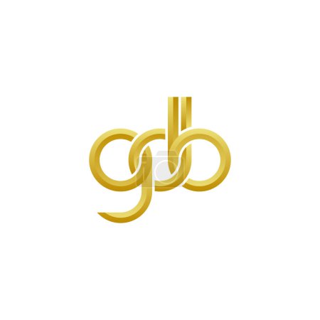 Téléchargez les illustrations : Lettres GDB Monogram logo design - en licence libre de droit