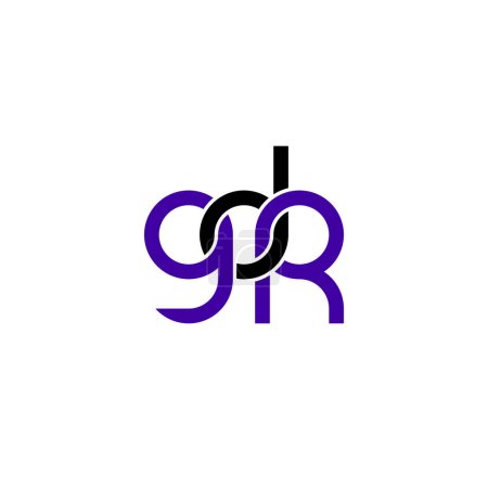 Illustration for Letters GDR Monogram logo design - Royalty Free Image