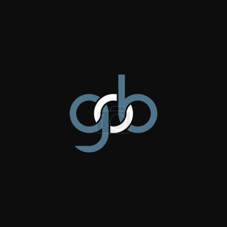 Illustration for Letters GOB Monogram logo design - Royalty Free Image