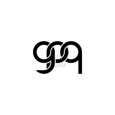 Illustration for Letters GPQ Monogram logo design - Royalty Free Image