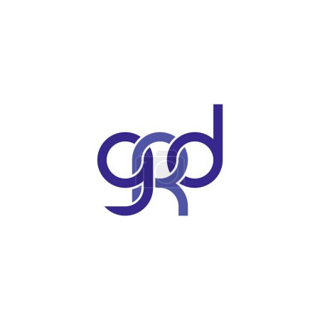 Ilustración de Letras GRD Monograma logo design - Imagen libre de derechos