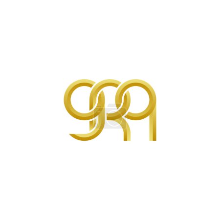 Ilustración de Letras GRQ Monograma logo design - Imagen libre de derechos