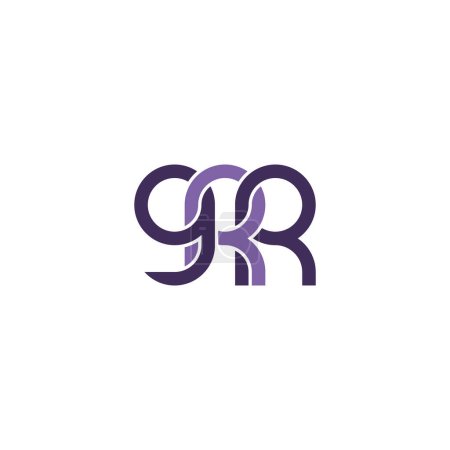 Illustration for Letters GRR Monogram logo design - Royalty Free Image