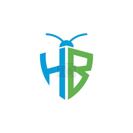 Téléchargez les illustrations : Lettres Logo de lutte antiparasitaire HB - en licence libre de droit