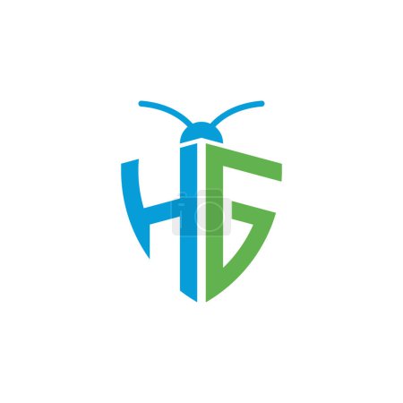 Téléchargez les illustrations : Lettres HG Logo de lutte antiparasitaire - en licence libre de droit