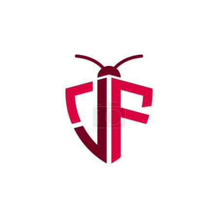 Téléchargez les illustrations : Lettres JF Logo de lutte antiparasitaire - en licence libre de droit