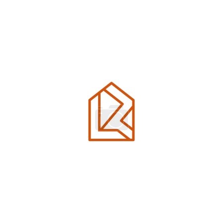Illustration for Letters LR House logo design vector - Royalty Free Image