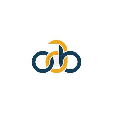 Ilustración de Letras OAB Monogram logo design - Imagen libre de derechos