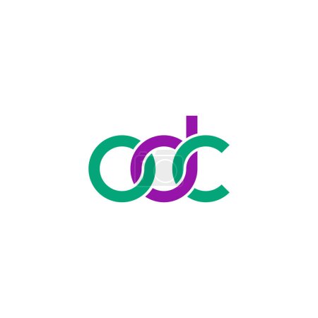 Téléchargez les illustrations : Lettres ODC Monogram logo design - en licence libre de droit